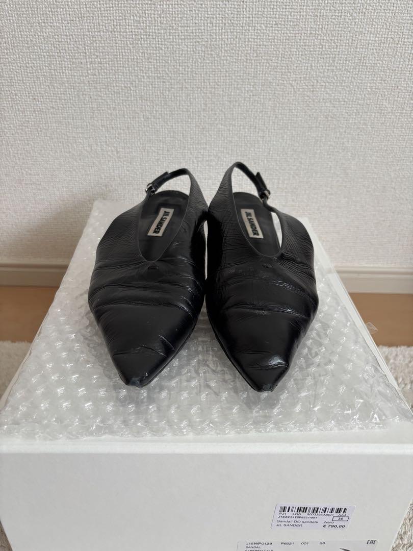 【箱・巾着付】　ジルサンダー　スリリングバック　パンプス　36