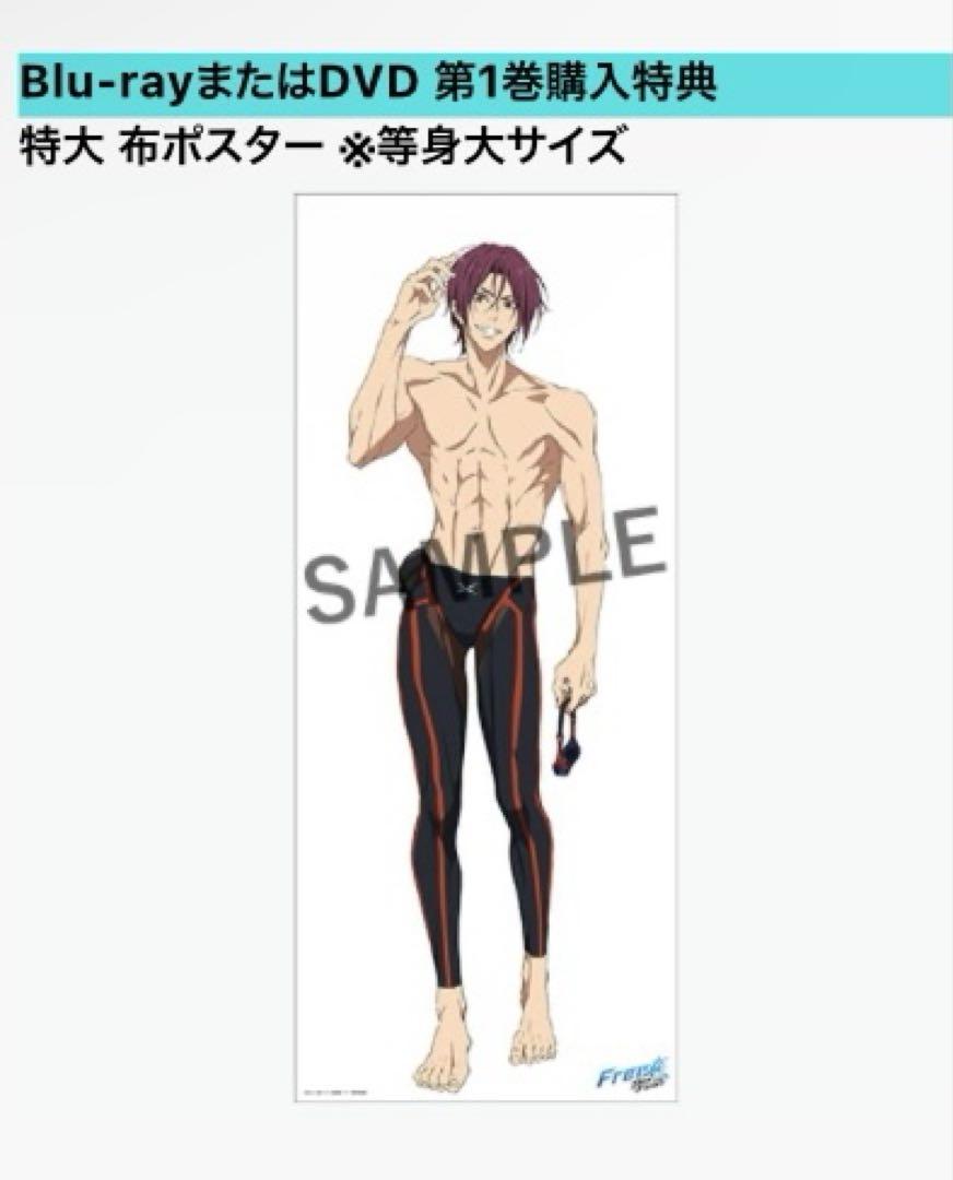 Free!DF いまじんWeb購入特典 松岡凛 特大等身大布ポスター