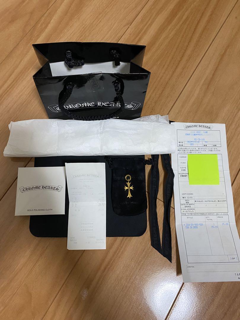 クロムハーツ 22K タイニーCHクロス ネックレス 付属品