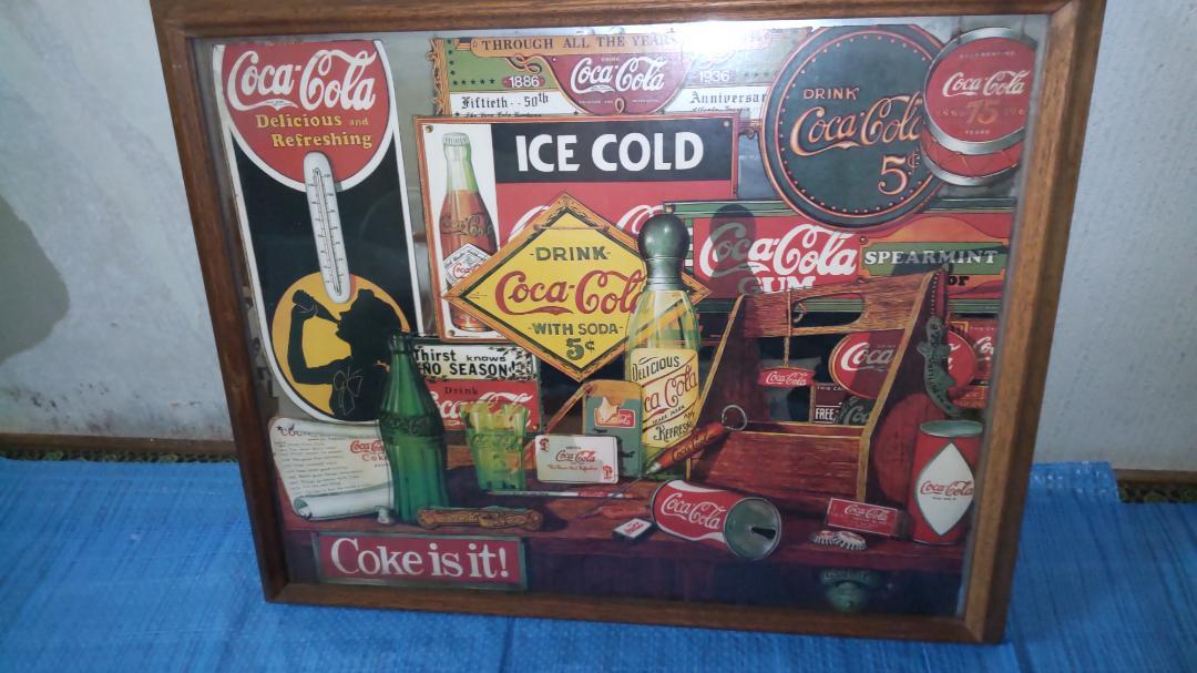 コカコーラ　ビンテージ　壁掛け　ミラー