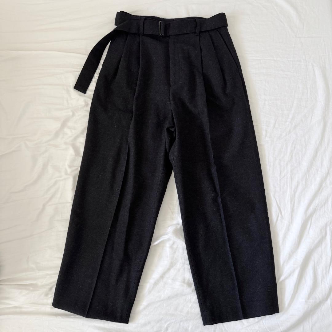 完売品 stein BELTED WIDE STRAIGHT TROUSERS
