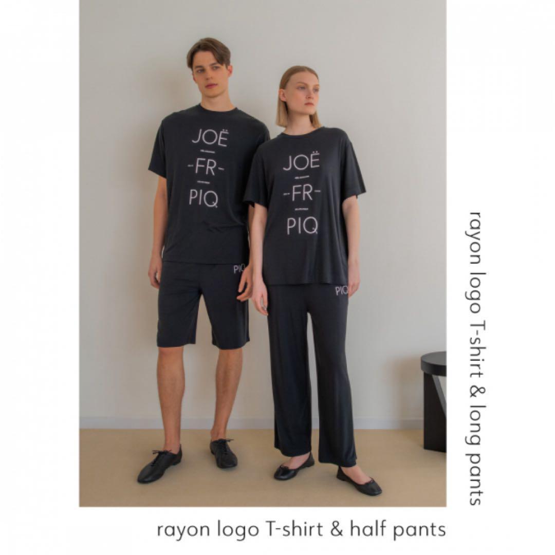 ジョエルロブション　レーヨンロゴTシャツ&ハフパンツ ジョエルロブション レーヨンロゴTシャツ&ハフパンツ - メルカリ