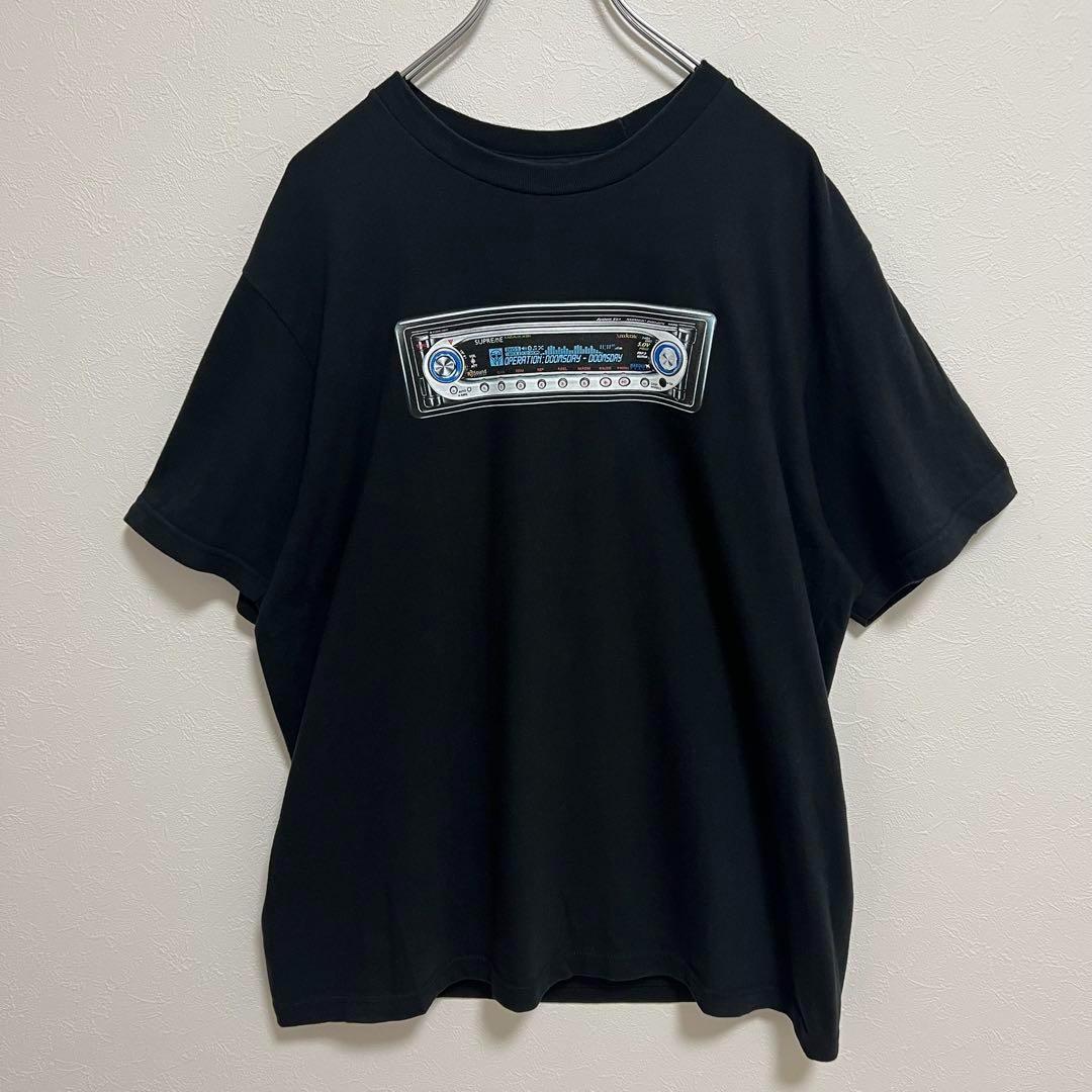 y56【美品】シュプリーム カーステ ビッグプリント ロゴ Tシャツ 入手困難