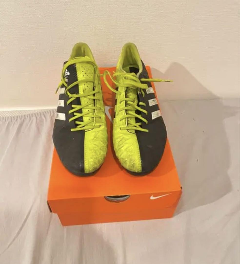adidas サッカーシューズ ホワイト ブラック オレンジ27cmパティーク
