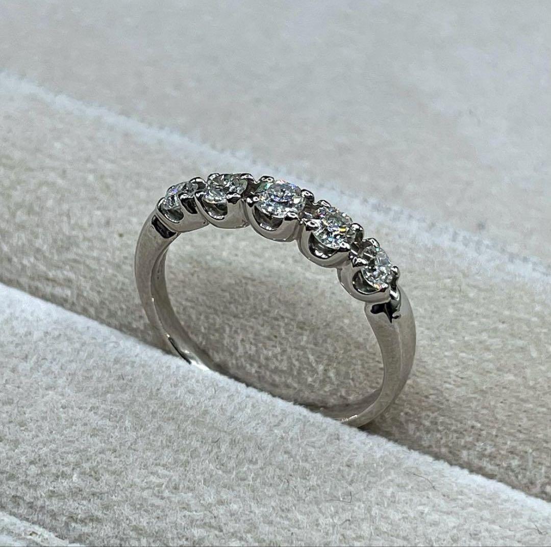 最終交渉可JF393☆高級 ダイヤモンド0.5ct プラチナ リング 鑑別