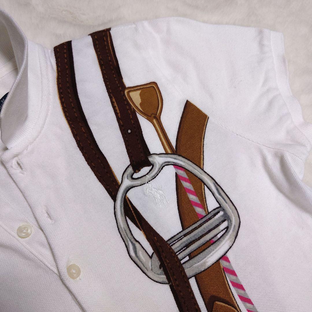 Ralph Laurenラルフローレン 半袖ポロシャツ 馬具柄 ポニーロゴ
