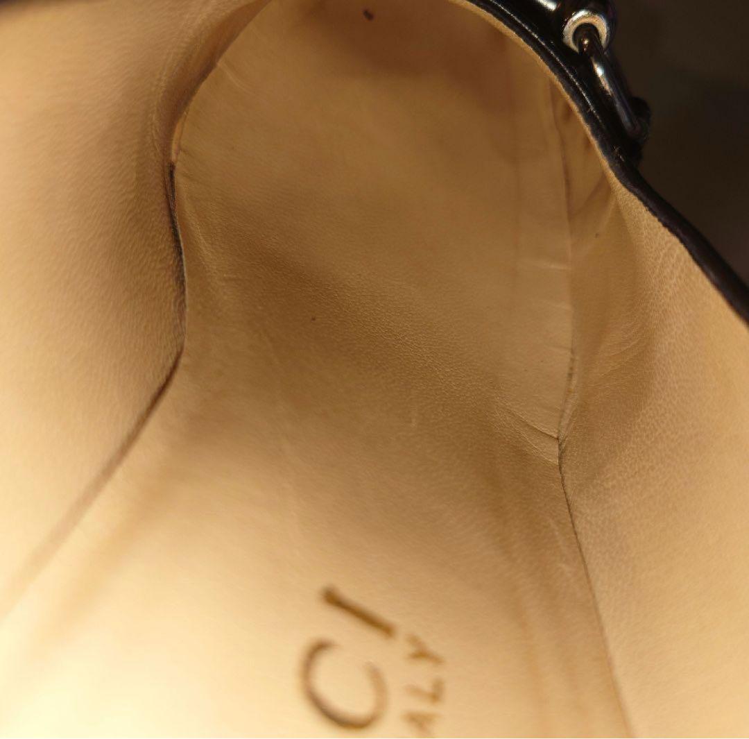 GUCCI グッチ　36C ホースビットパンプス　黒