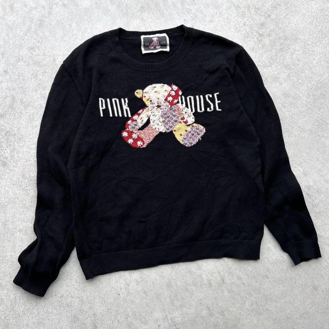 美品 PINK HOUSE ピンクハウス コットン ニット 刺繍 テディ ベア awardsandwinners.com