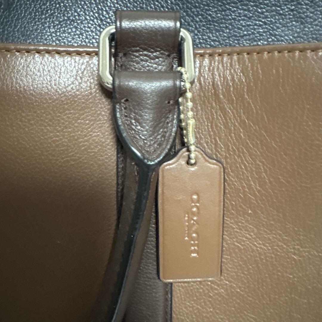 処分価格　COACH ブラウン レザー ビジネスバッグ