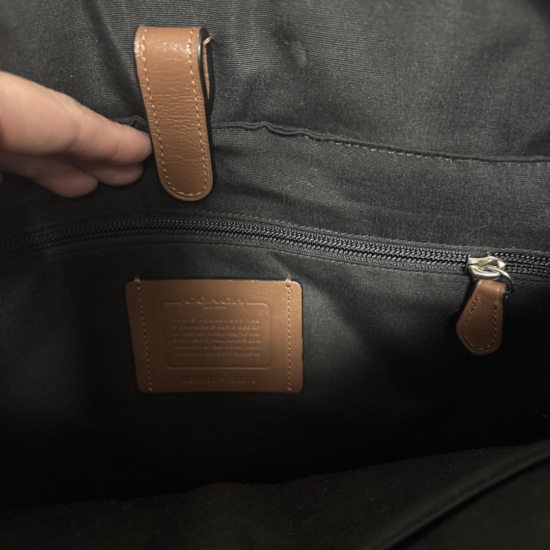 処分価格　COACH ブラウン レザー ビジネスバッグ