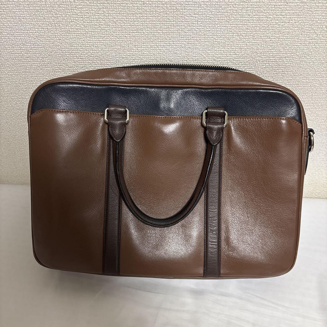 処分価格　COACH ブラウン レザー ビジネスバッグ