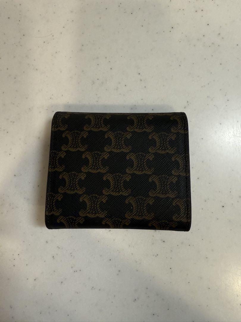 CELINE ブラウンレザー三つ折り財布