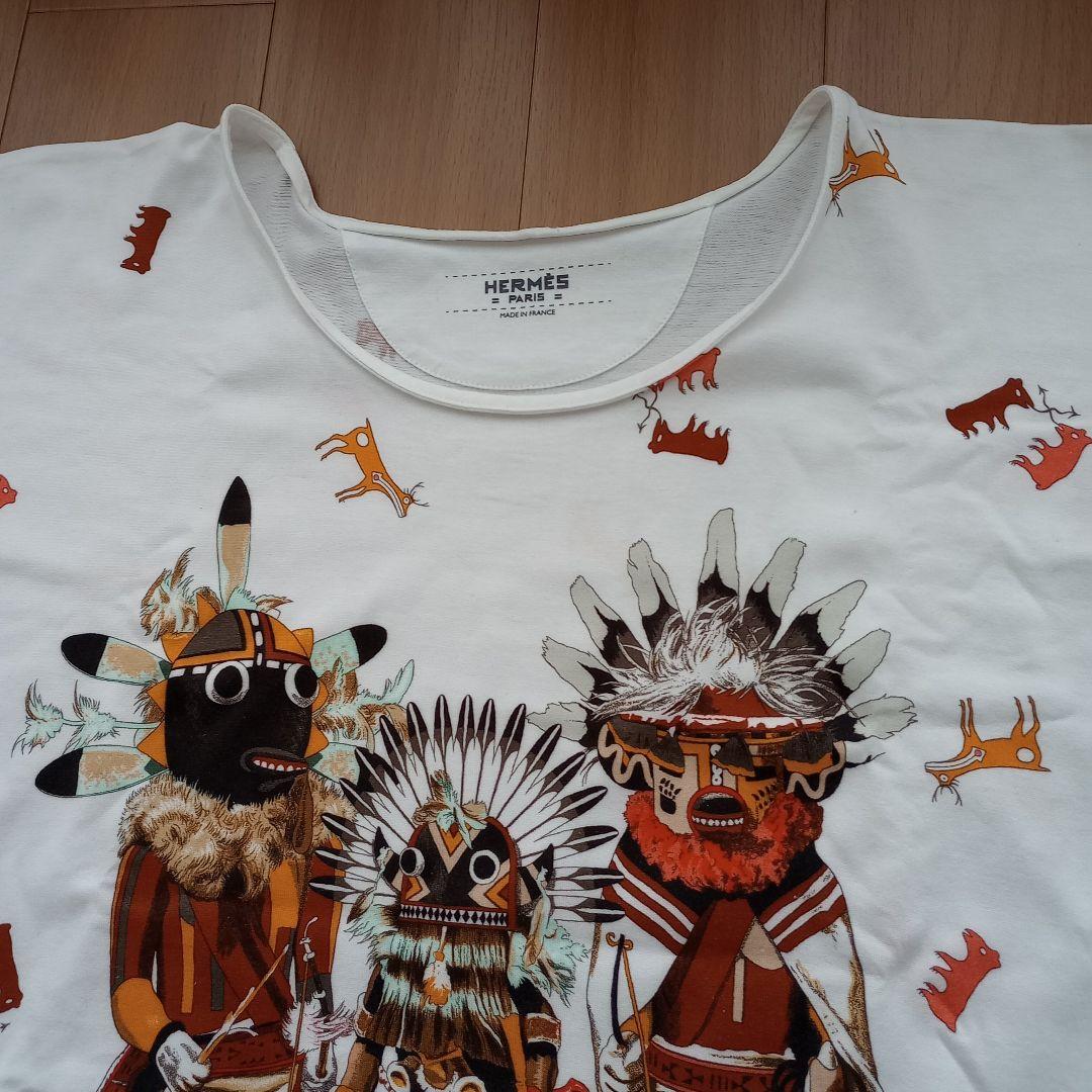 柄デザインプリントお値下げ！HERMES　半袖Ｔシャツ