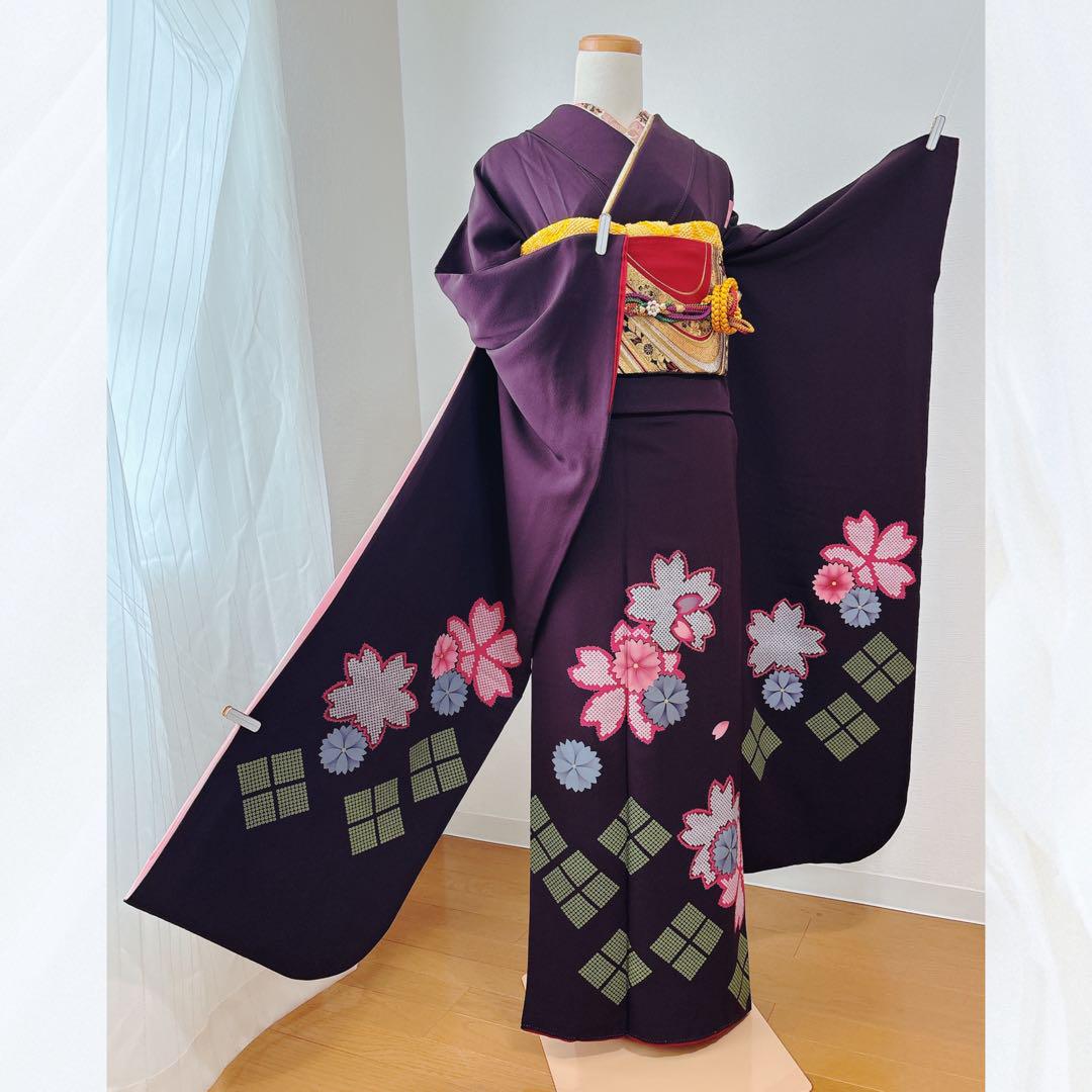 未使用品 しつけ付き 振袖 フルセット 長襦袢つき トールサイズ