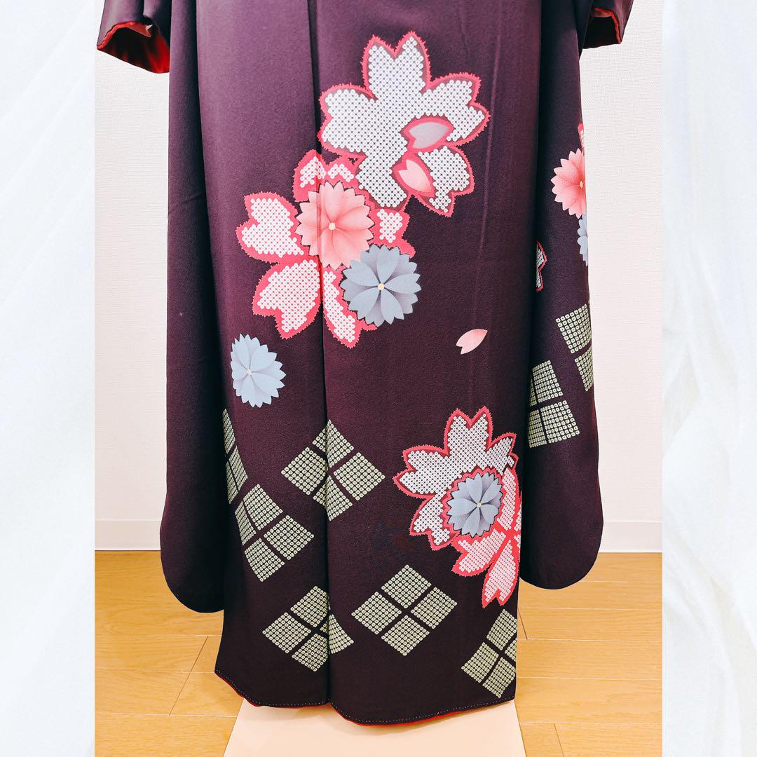 振袖フルセット 7点セット 長襦袢付き 刺繍半衿縫い付け済み