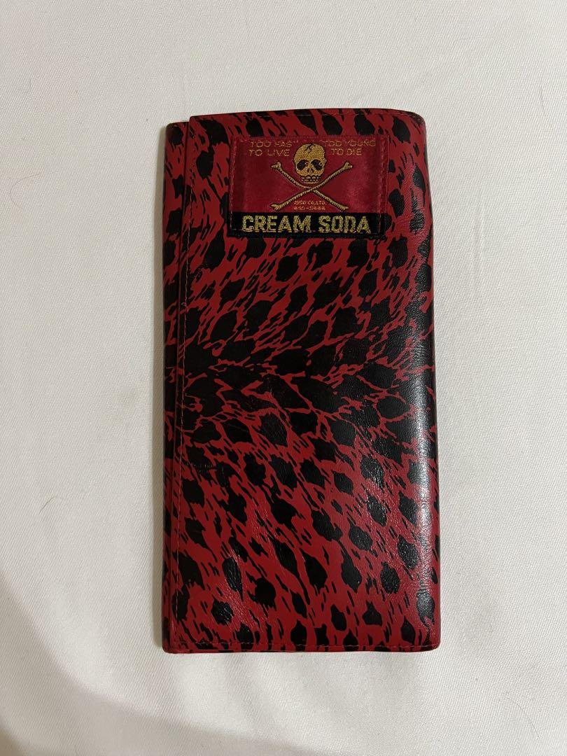 CREAM SODA 赤黒ヒョウ柄長財布 クリームソーダ赤豹柄ウォレット長財布｜Yahoo!フリマ（旧PayPay