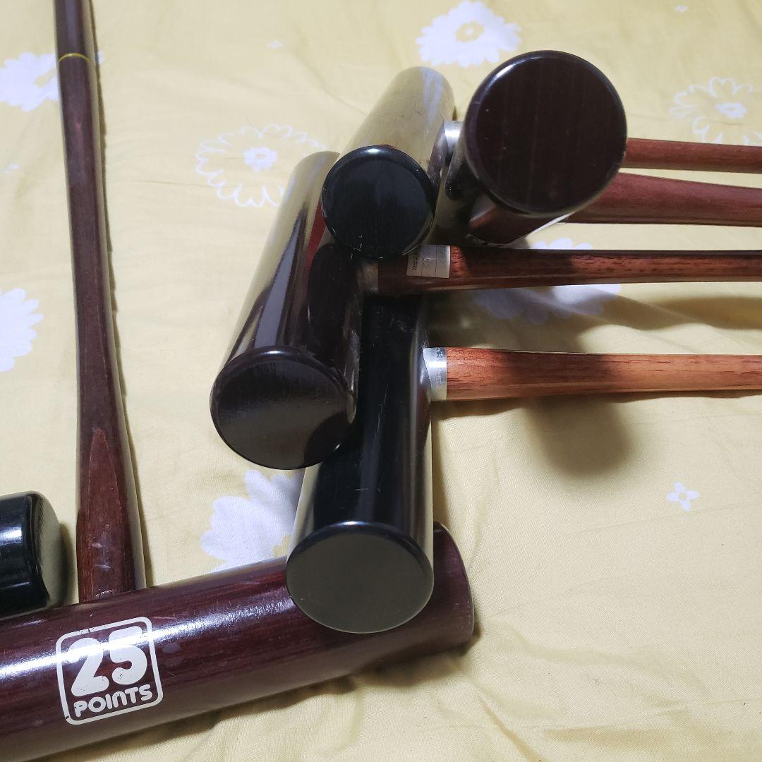 25POINTS 木製 ゲートボールスティック (8本)