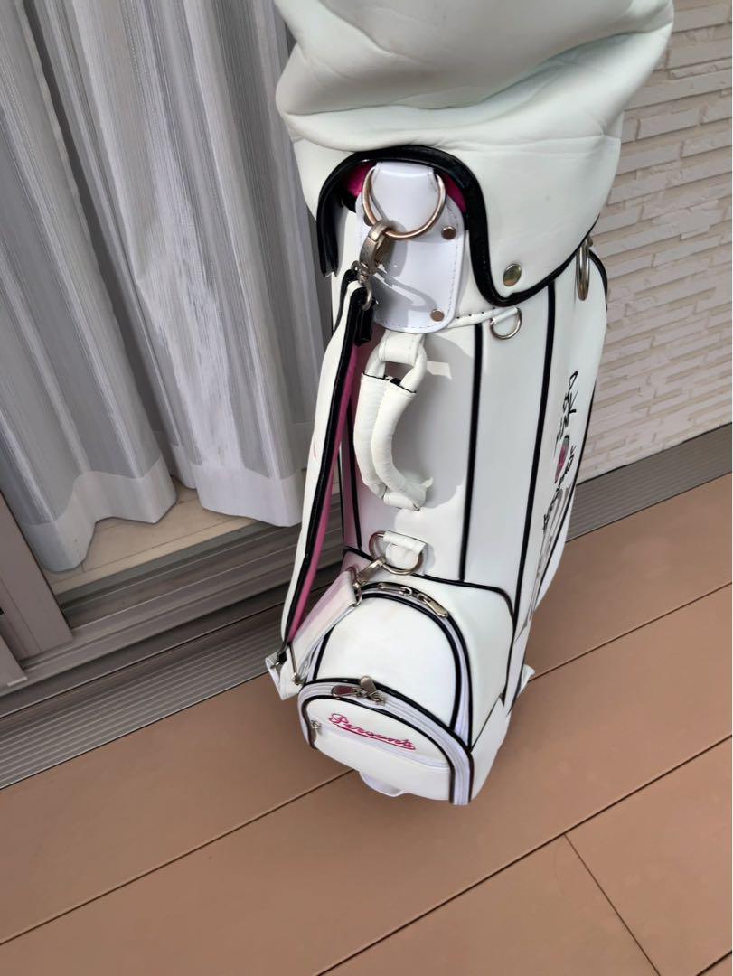 良品☆パーソンズ レディース用ゴルフクラブ セット☆キャディバッグ付／ホワイト白 ☆パーソンズ レディース用ゴルフクラブ セット☆キャディバッグ