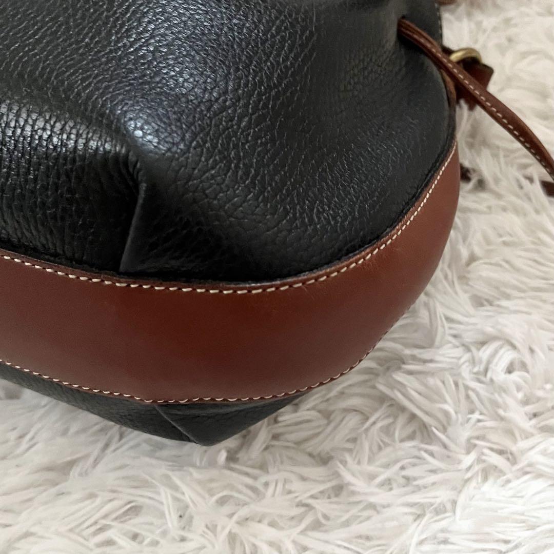 美品✨ 超希少 オールドコーチ ショルダーバッグ 巾着 レザー 黒