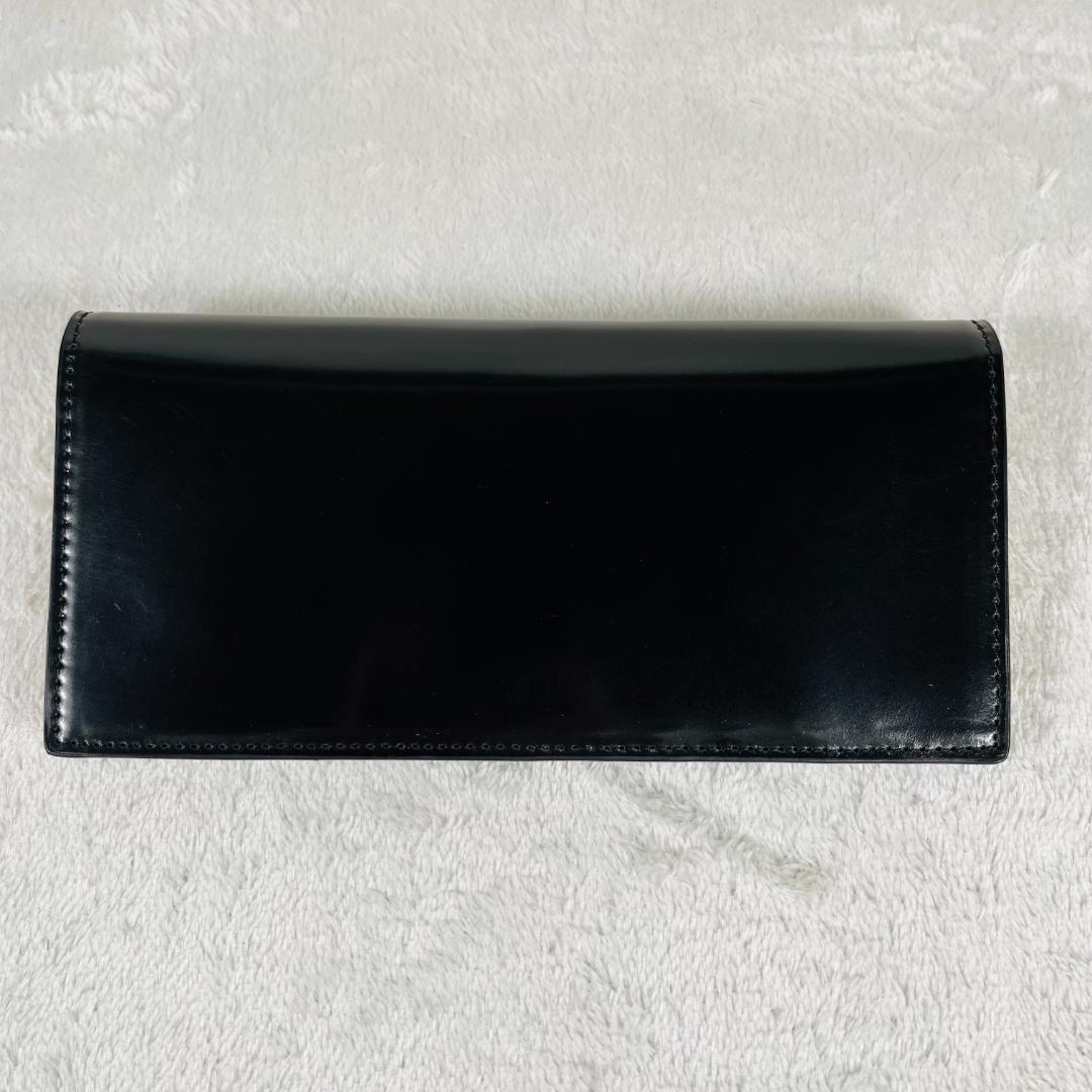 未使用 ROCADO ロカド 長財布 ウォレット レザー コードバン ブラック