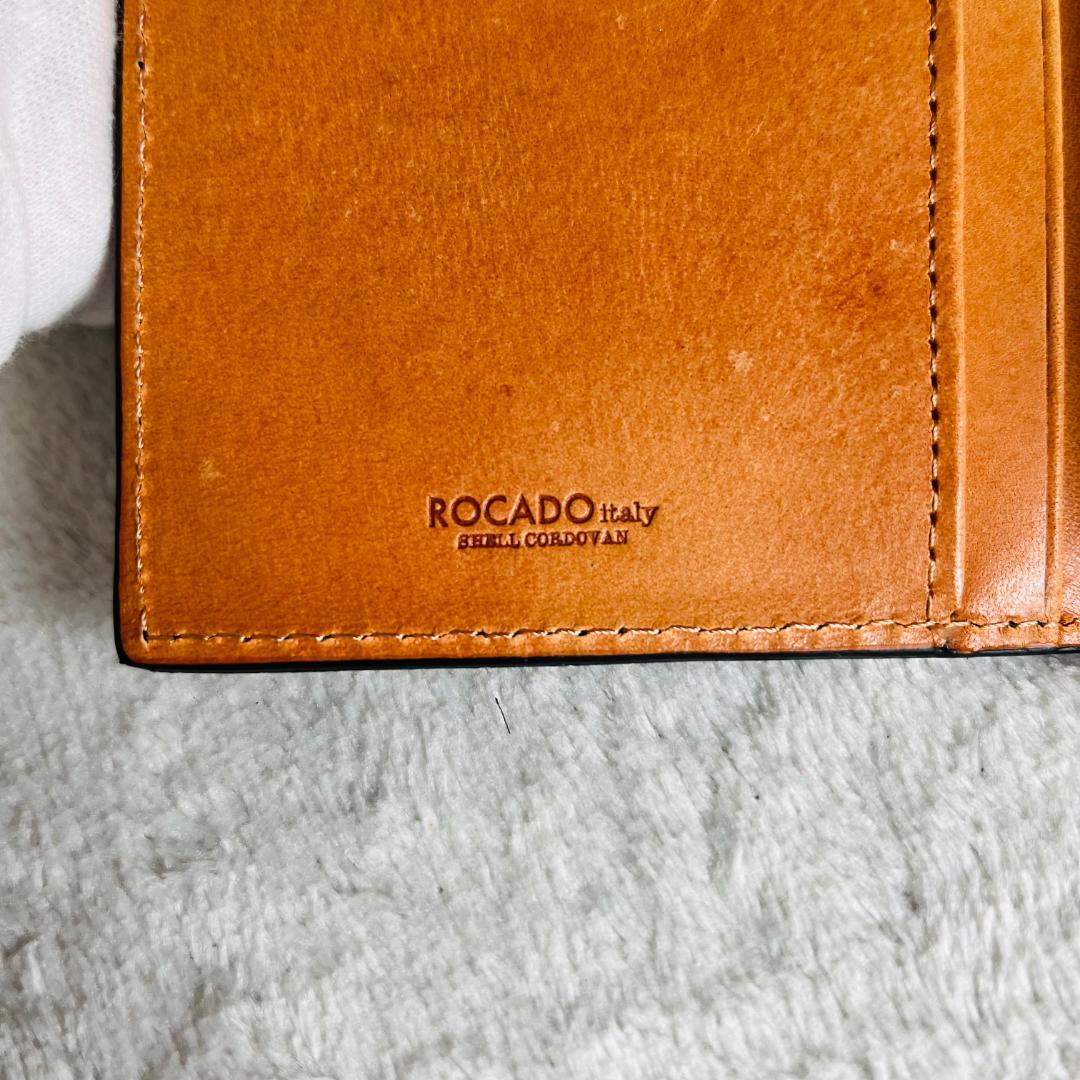未使用 ROCADO ロカド 長財布 ウォレット レザー コードバン ブラック