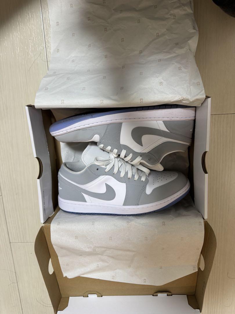 Air Jordan 1 Low グレー/ホワイト　27.5cm
