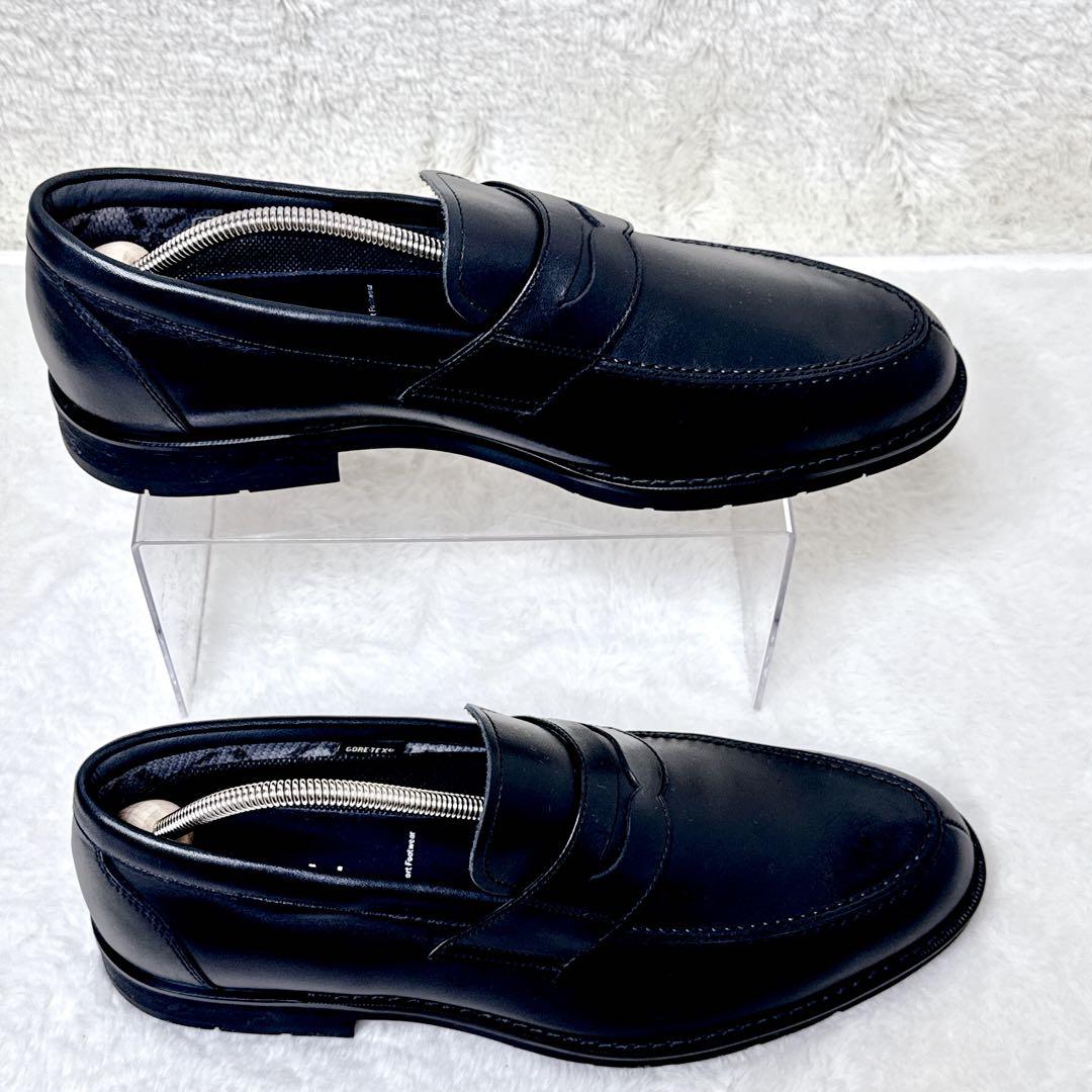 美品【リーガル】コインローファー ゴアテックス 本革 革靴 ローファー ブラック