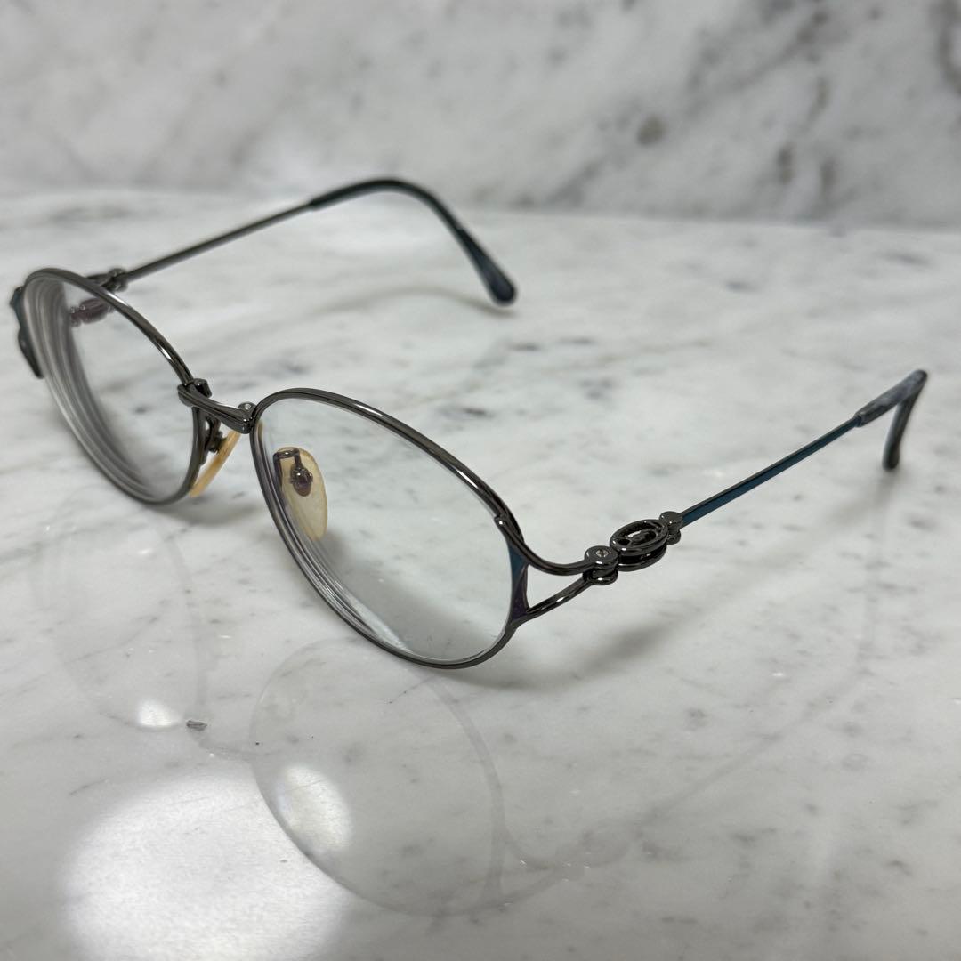 90s OLD イヴサンローラン メガネ 眼鏡 ティアドロップ ロゴ YSL