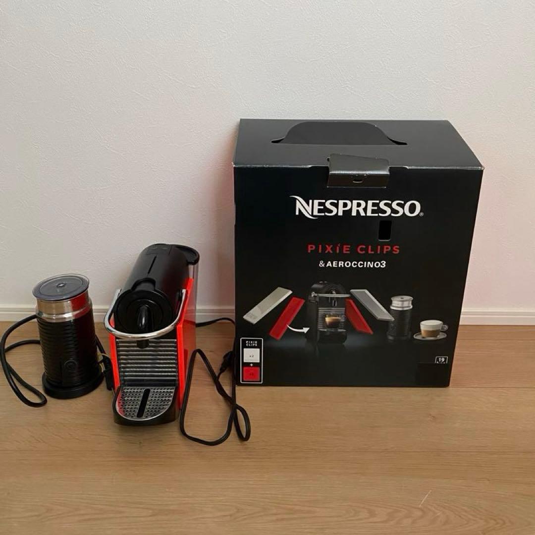ネスプレッソ NESPRESSO ピクシークリップ　ミルクウォーマー付き