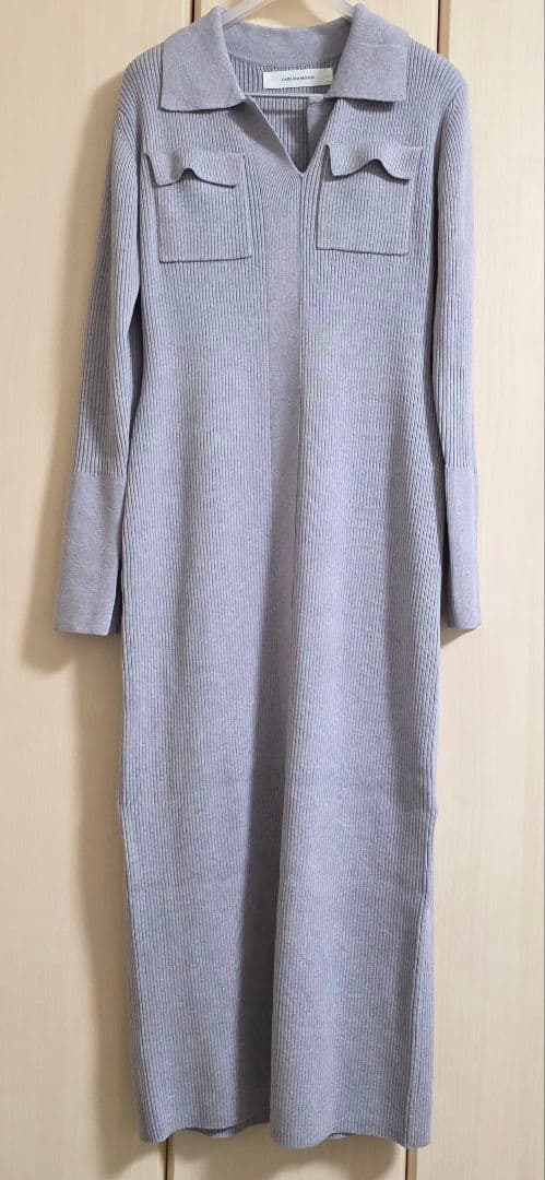 フラップポケットリブニットワンピースS Lagunamoon