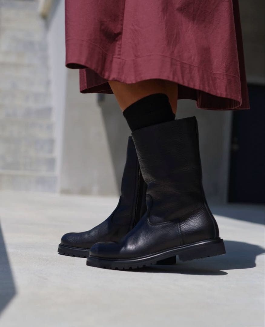 ♥ 2025 マーガレットハウエル レザージップアップブーツ 20万24.5cm・MARGARET HOWELL KIN-KAAI_COM