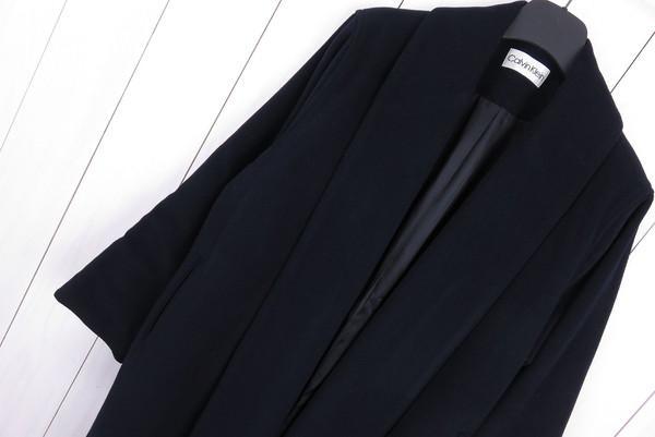 カルバンクライン ロングコート ガウンコート ネイビー 紺 M~L相当