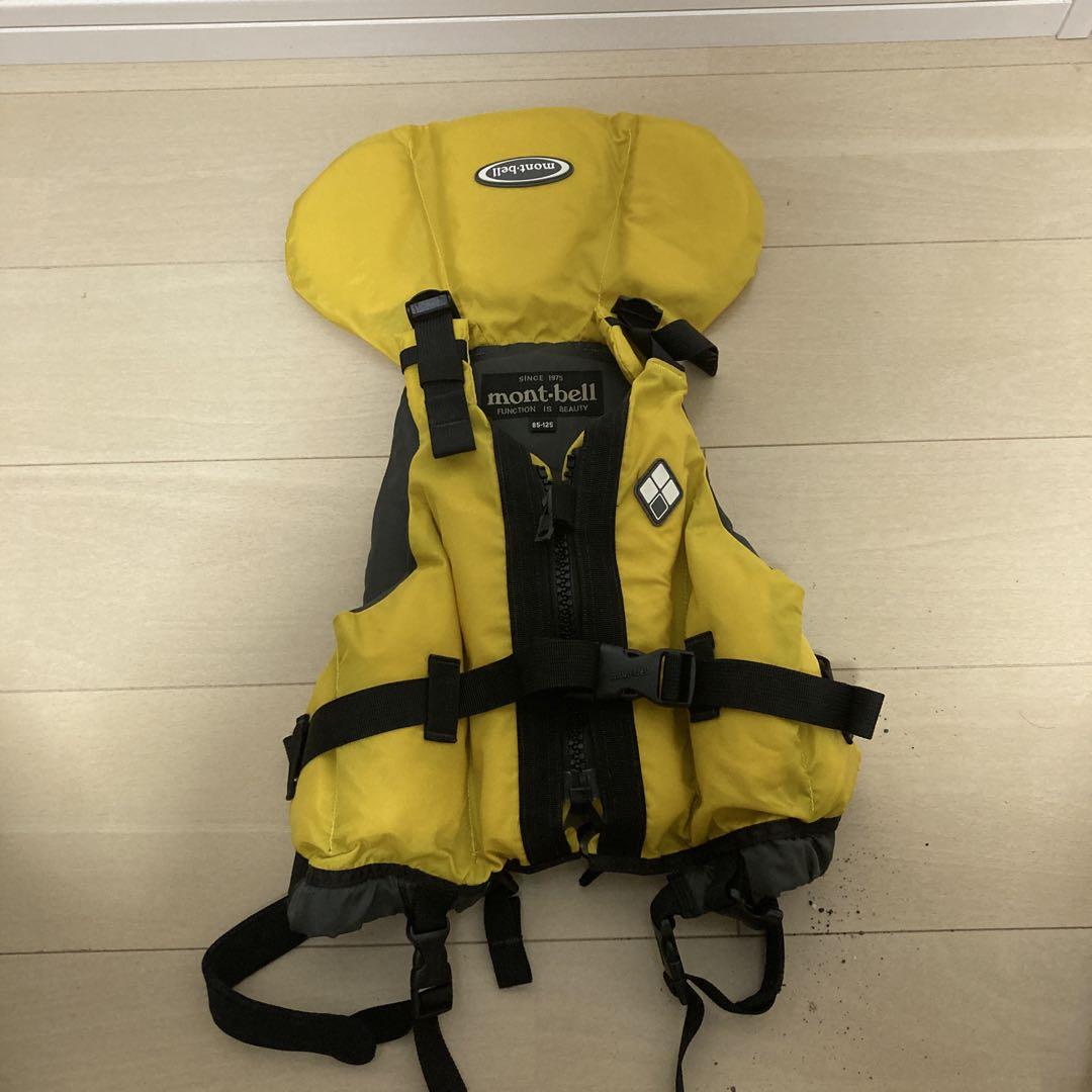 美品　mont-bell ライフジャケット イエロー 125-155 ジュニア mont-bell ライフジャケット イエロー 125-155 - メルカリ