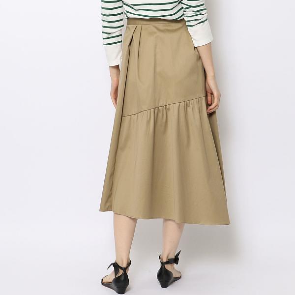 MACPHEE フレンチウール アシンメトリーフレアスカート 一 番 安い 通販ファッション - MACPHEE フレンチウール