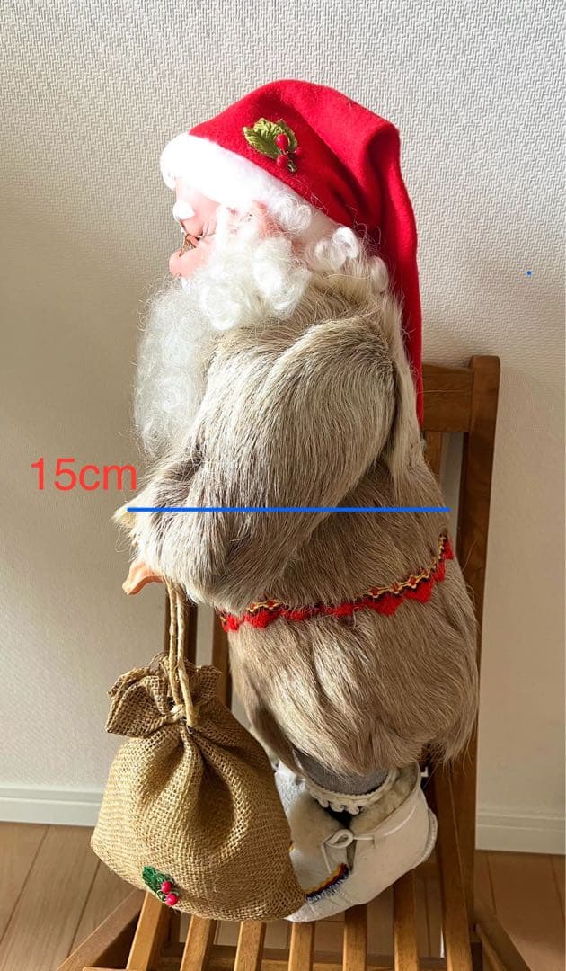 サンタ人形 毛皮のコート