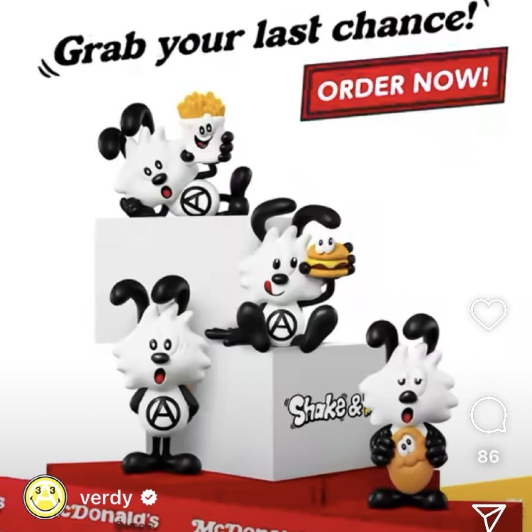 Verdy × McDonalds マクドナルド 4種類セット マクドナルド ヴェルディ ヴィック フィギュア 4種セット 香港