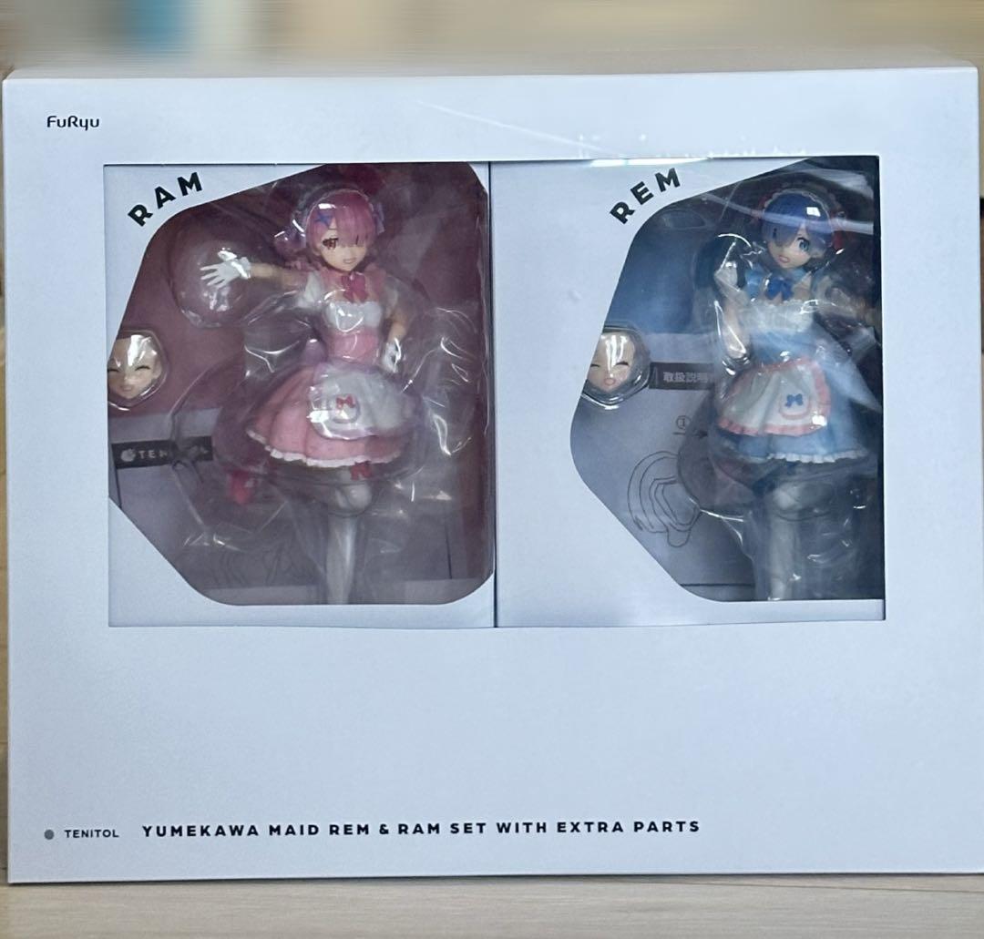 FuRyu Yumekawa Maid Rem & Ram セット TENITOL Yumekawa Maid Rem & Ram: Set With Bonus｜Good Smile