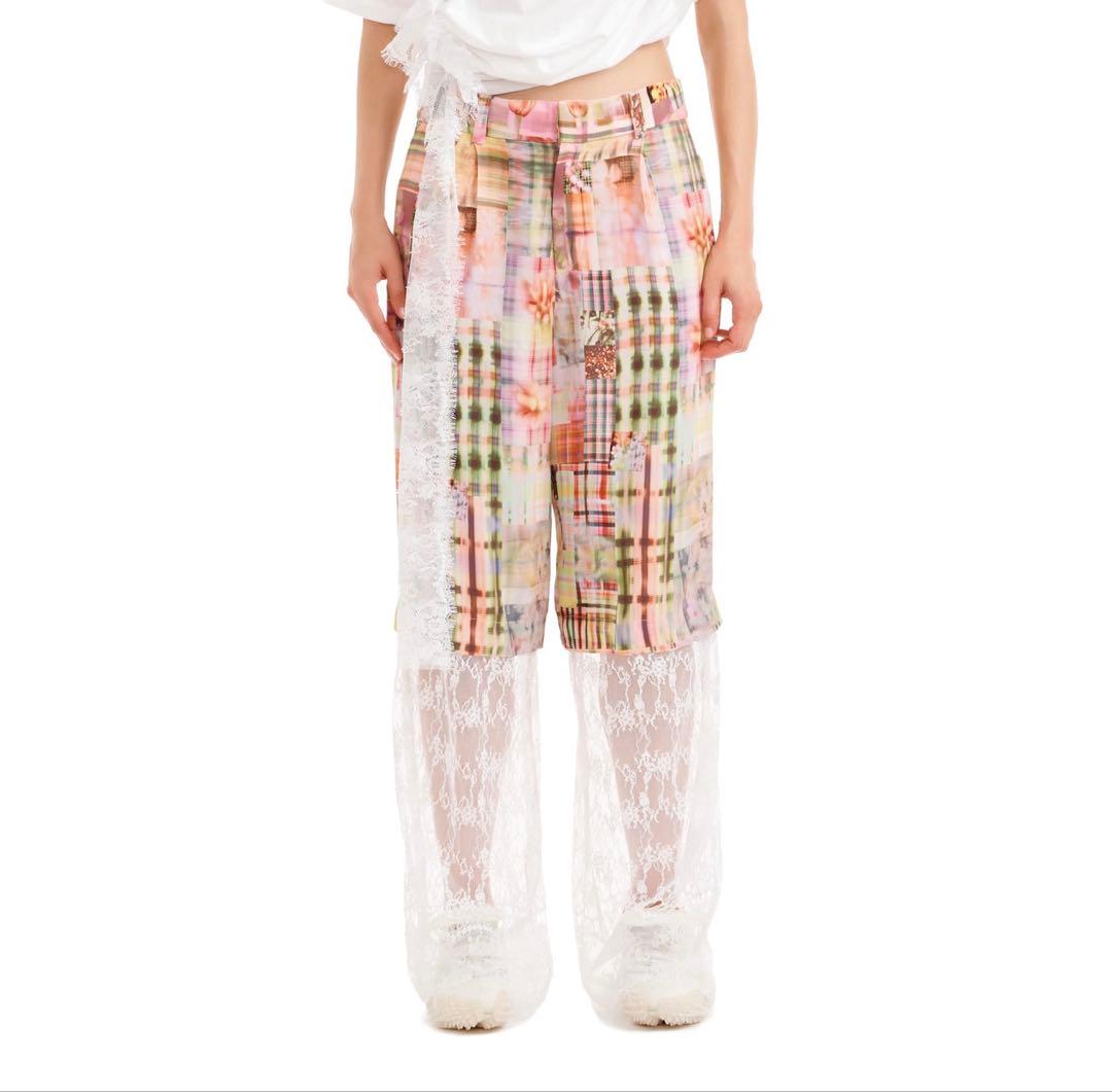 MULTI PLAID DANTE LACE TROUSER DECORATOM_COM_BR