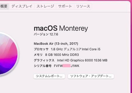新品バッテリー/512GB換済　MacBook Air　A1466最終　美観