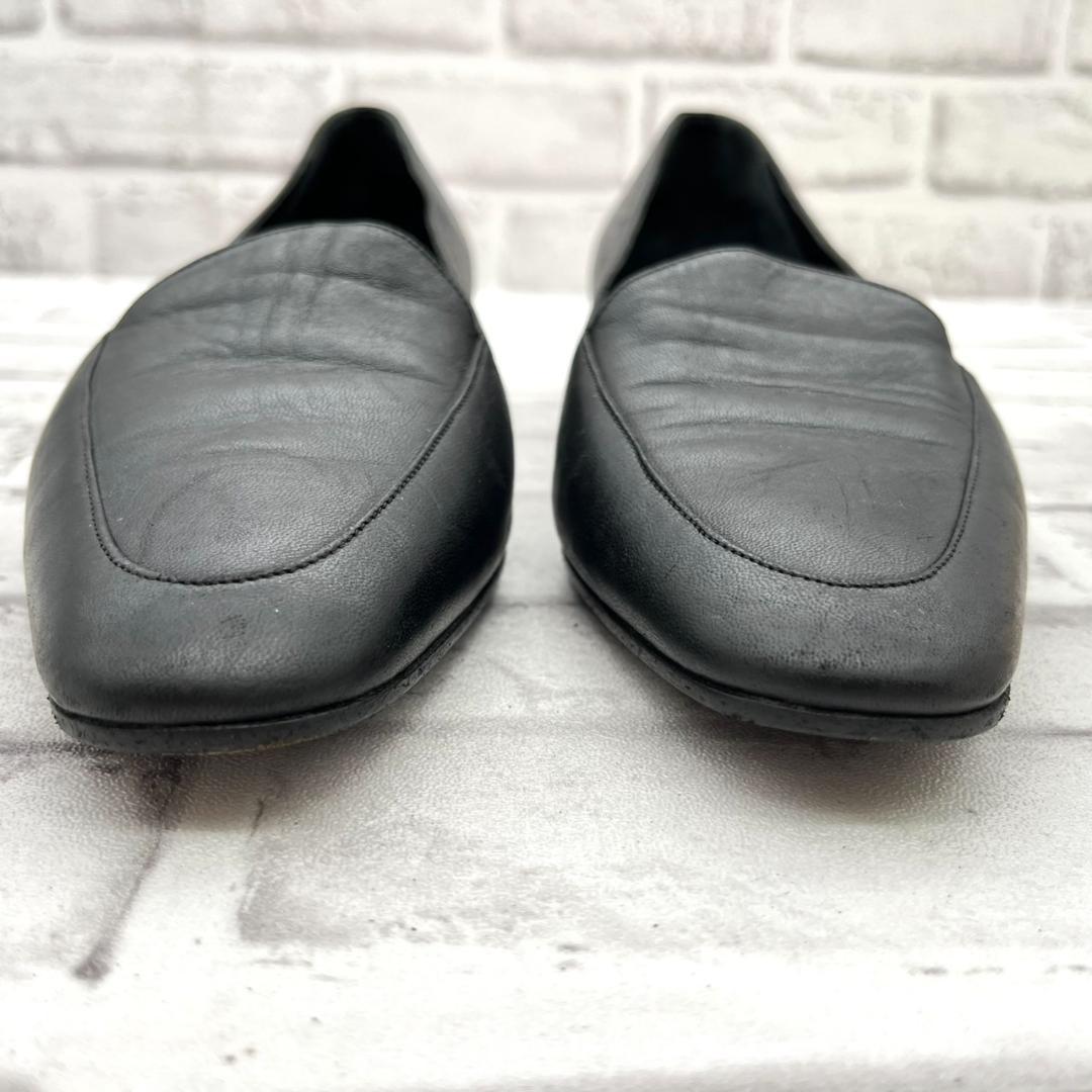 PRADA プラダ パンプス アーモンドトゥ レザー ブラック 25.0cm