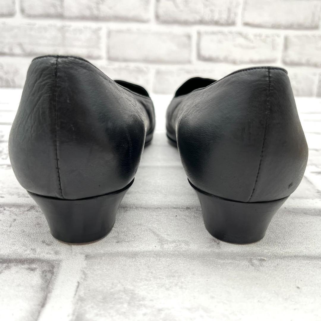 PRADA プラダ パンプス アーモンドトゥ レザー ブラック 25.0cm