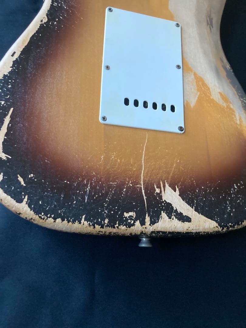 12ストラトキャスタータイプ ニトロセルロースラッカー塗装傷や汚れあり