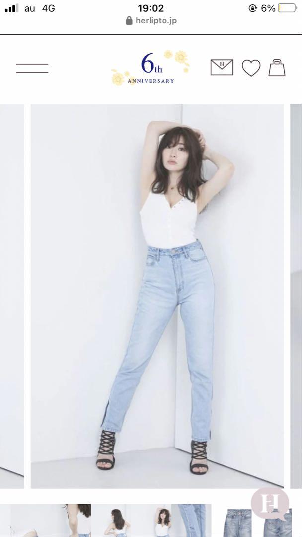 【美品】Herlipto Tokyo High Rise Jeans 23 Her lip to - 【美品】Her lip to Tokyo High Rise Jeans 23の