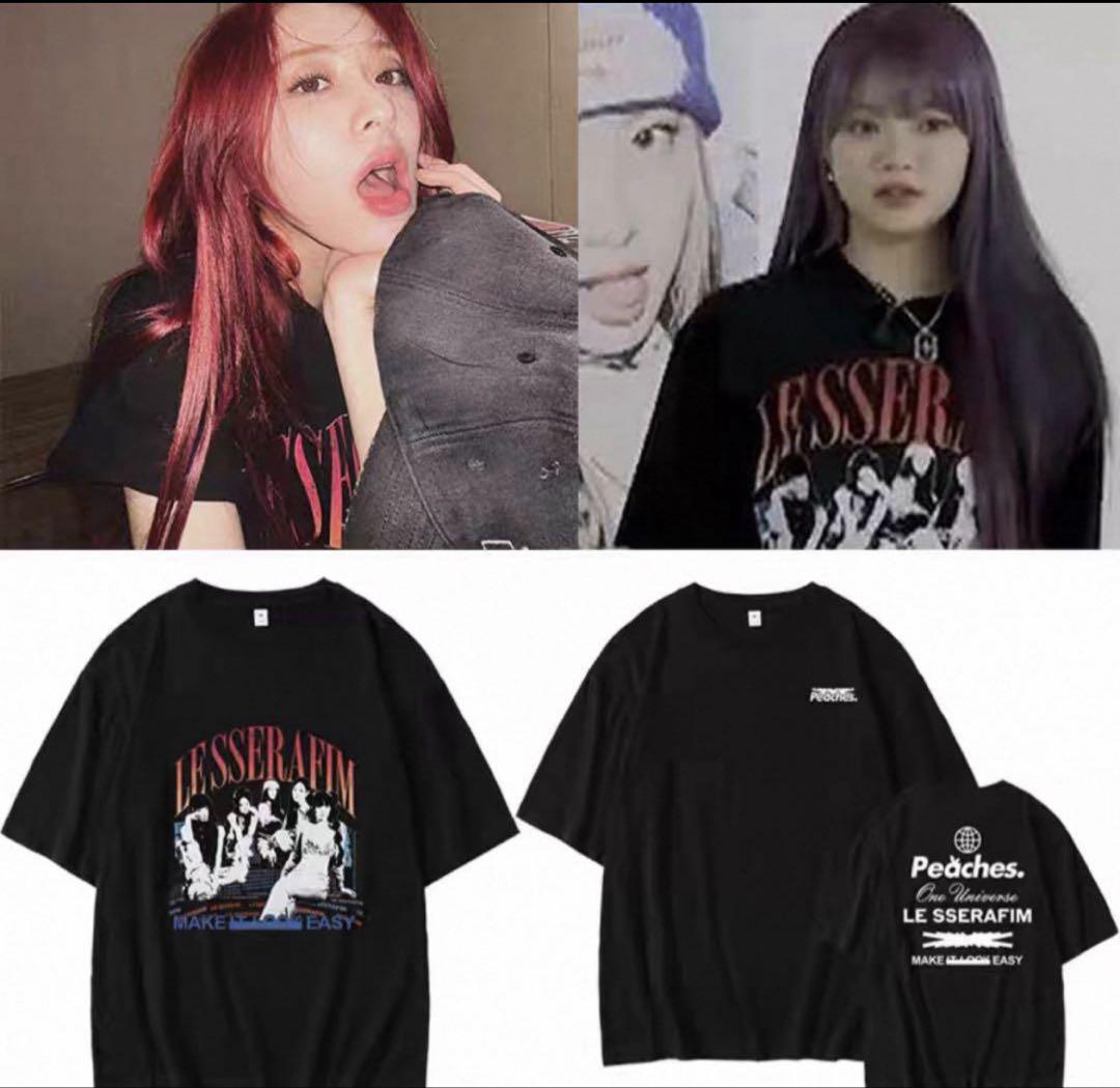 【新品未使用】LESSERAFIM ツアー　Tシャツ　XLサイズ 最安値 LESSERAFIM Tシャツ Lサイズ - メルカリ