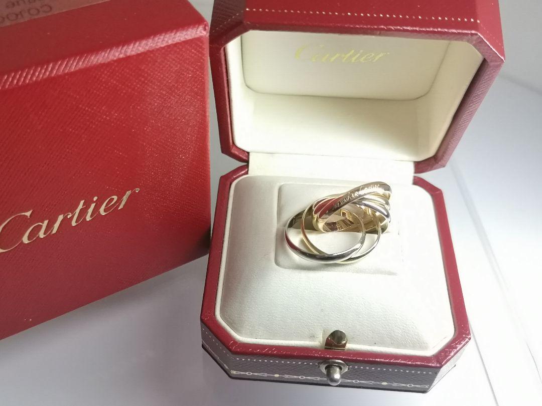 ☆質屋出品@oo Cartier カルティエ トリニティ5連リング750 51号