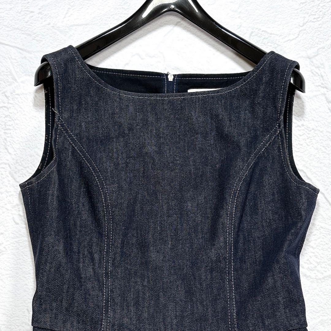 ✨美品✨フォクシー デニム バロン ドレス ワンピース 近年モデル ノースリーブ ✨美品✨フォクシー デニム バロン ドレス ワンピース 近年