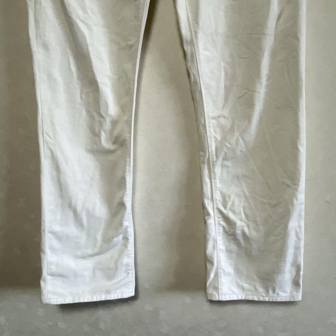 希少　GUCCI グッチ　54 極美品　ホワイト デニム　ストレートパンツ
