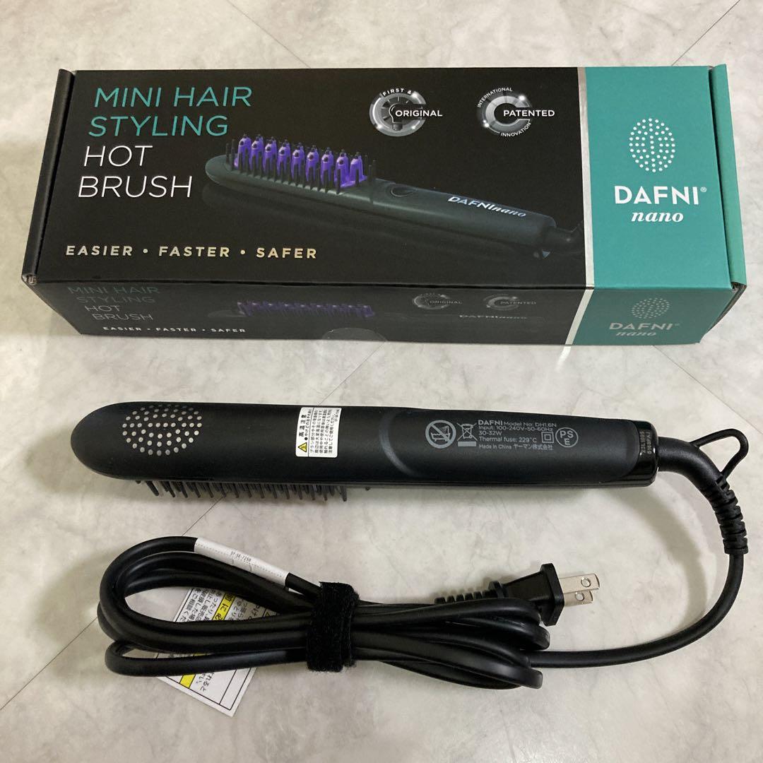 ヤーマン ストレートヘアアイロン ブラシ型 ツヤ DAFNI nano