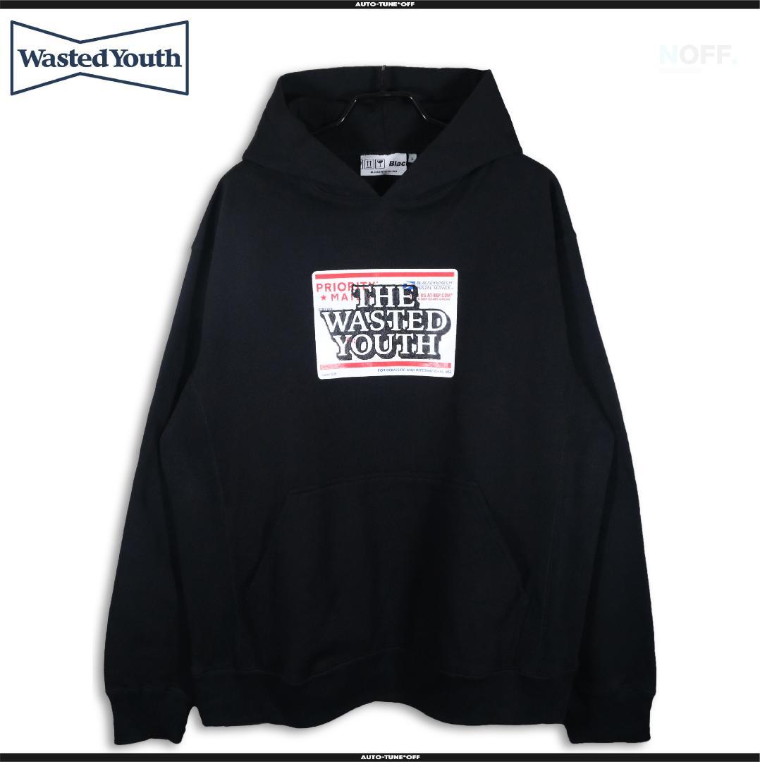 ブラックアイパッチ WASTED YOUTH コラボ パーカー BLACK LL Wasted Youth