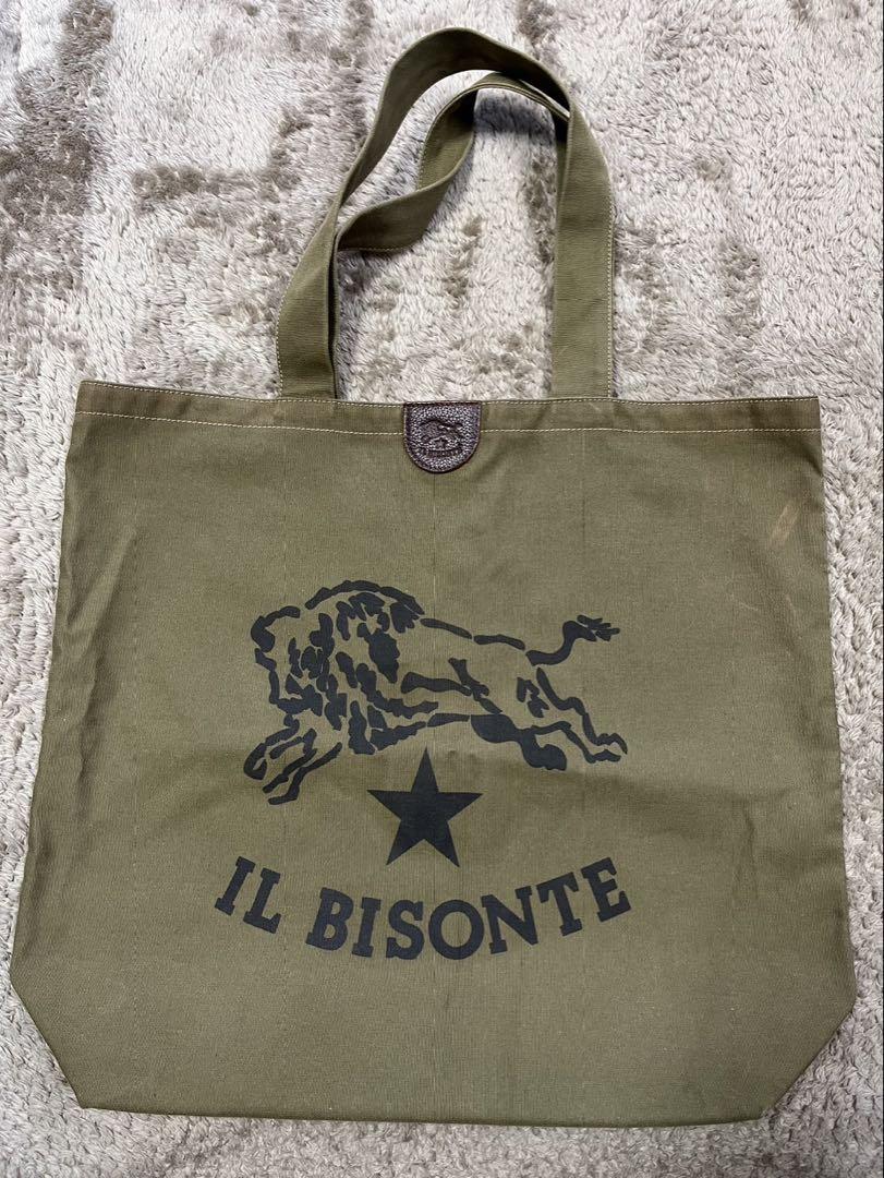 【値下げ中】IL BISONTE オリーブグリーン トートバッグ